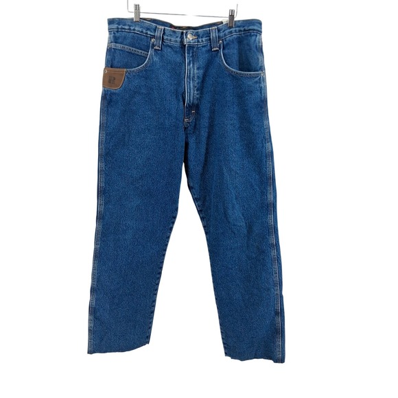 Wrangler Riggs Workwear Mens Dura Shield Denim Jeans 36x36 Altered WorkwearBlue - Picture 1 of 16